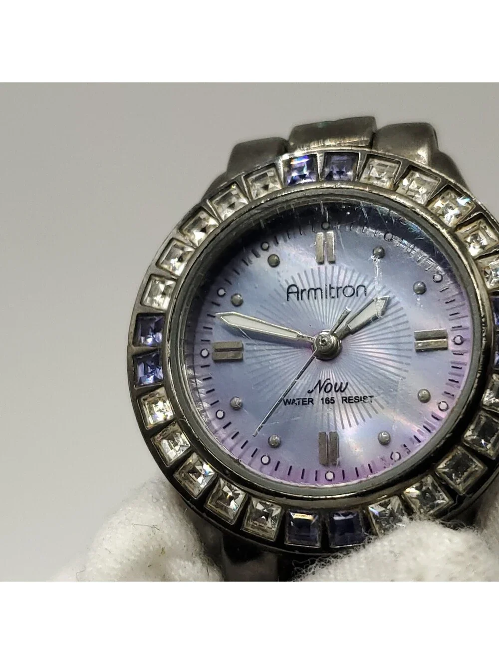 Armitron Now Purple/Black Watch Women 26mm New Battery